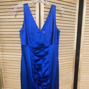 Blue  satin cocktail dress
